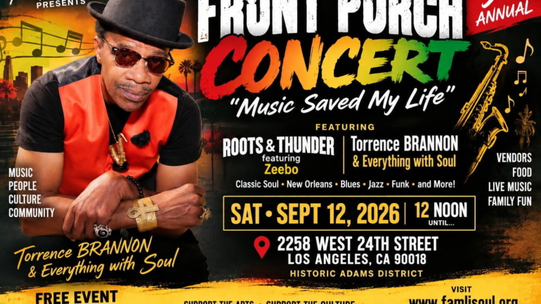 5th Annual Front Porch Concert, September 12, 2026